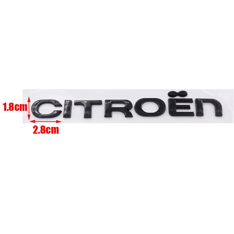 1 Stück 3D Citroen ABS Auto Heck Buchstaben Logo Stoßstange hinten Heckklappe Kofferraum Aufkleber Auto Heck Emblem Aufkleber Styling Zubehör