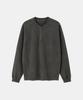 IKALOOK Spring/Autumn Pigment 3-Button Long Sleeve T-Shirt Dd1Fmlt122