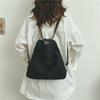Large Capacity Fashion Canvas Shoulder Bag Women's Leisure Literature and Art Simple Solid Color Crossbody Backpack