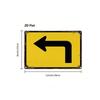 Vintage Metal Wall Art Retro Yellow Arrow Sign Decor for Home Bar