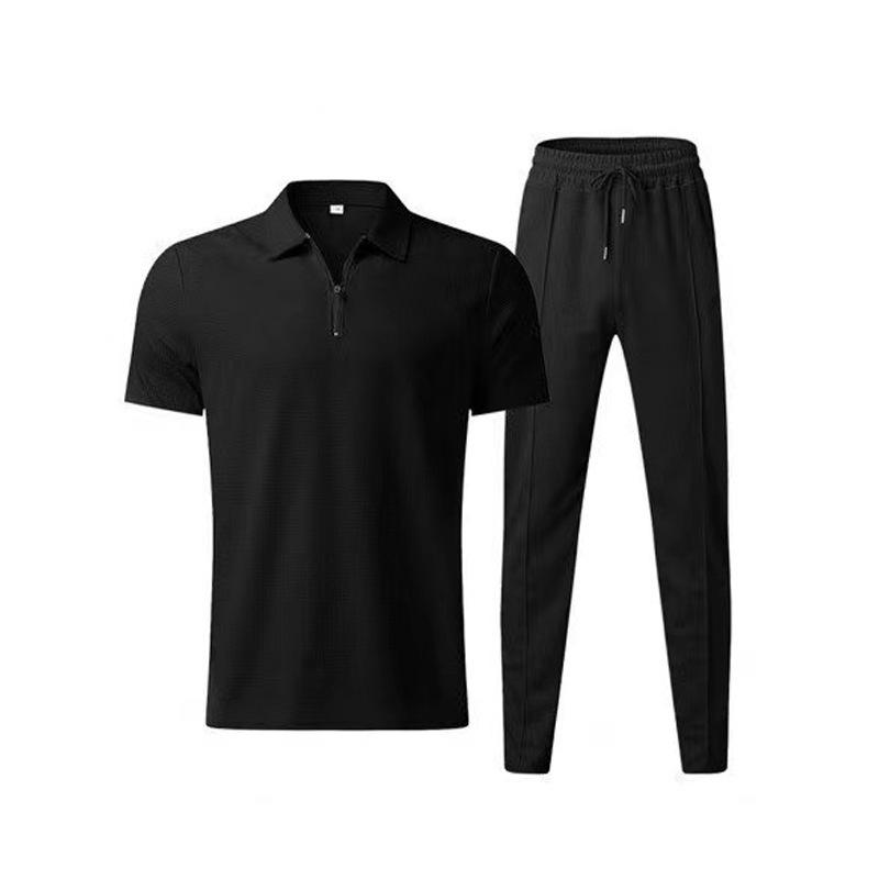 2023 Men's European and American Fashion POLO Shirt and Sports Set