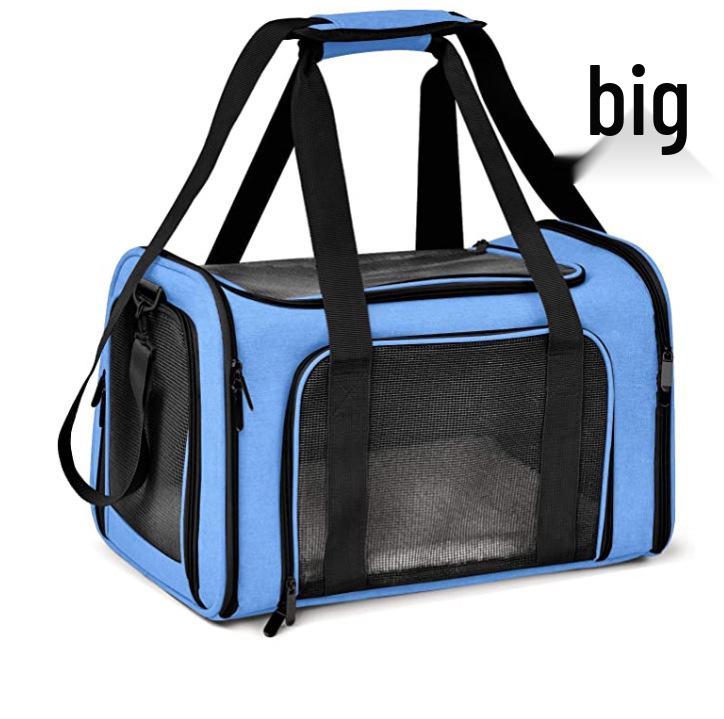 Foldable Large Capacity Pet Travel Crossbody Bag for Cats and Dogs