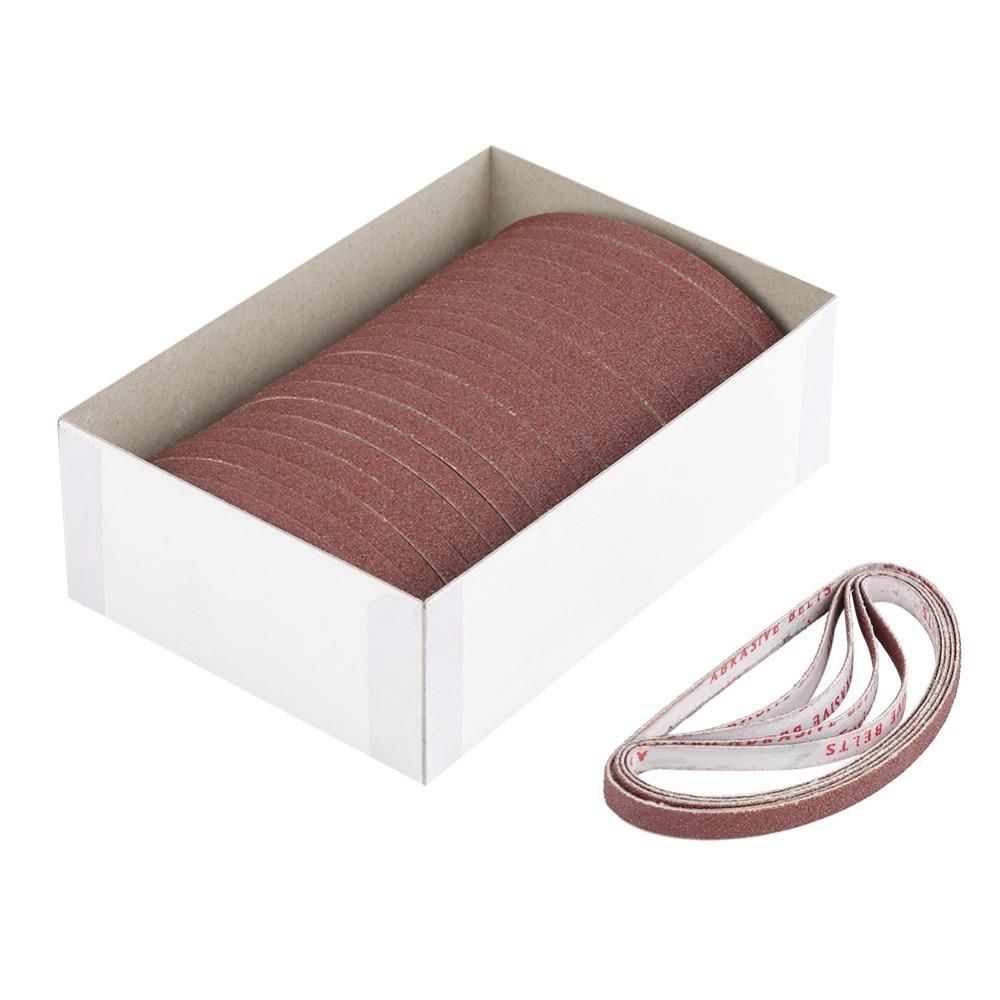 100pcs Replacement Power Finger File Medium Grit Abrasive Sanding Belts Straight Blade Cutting