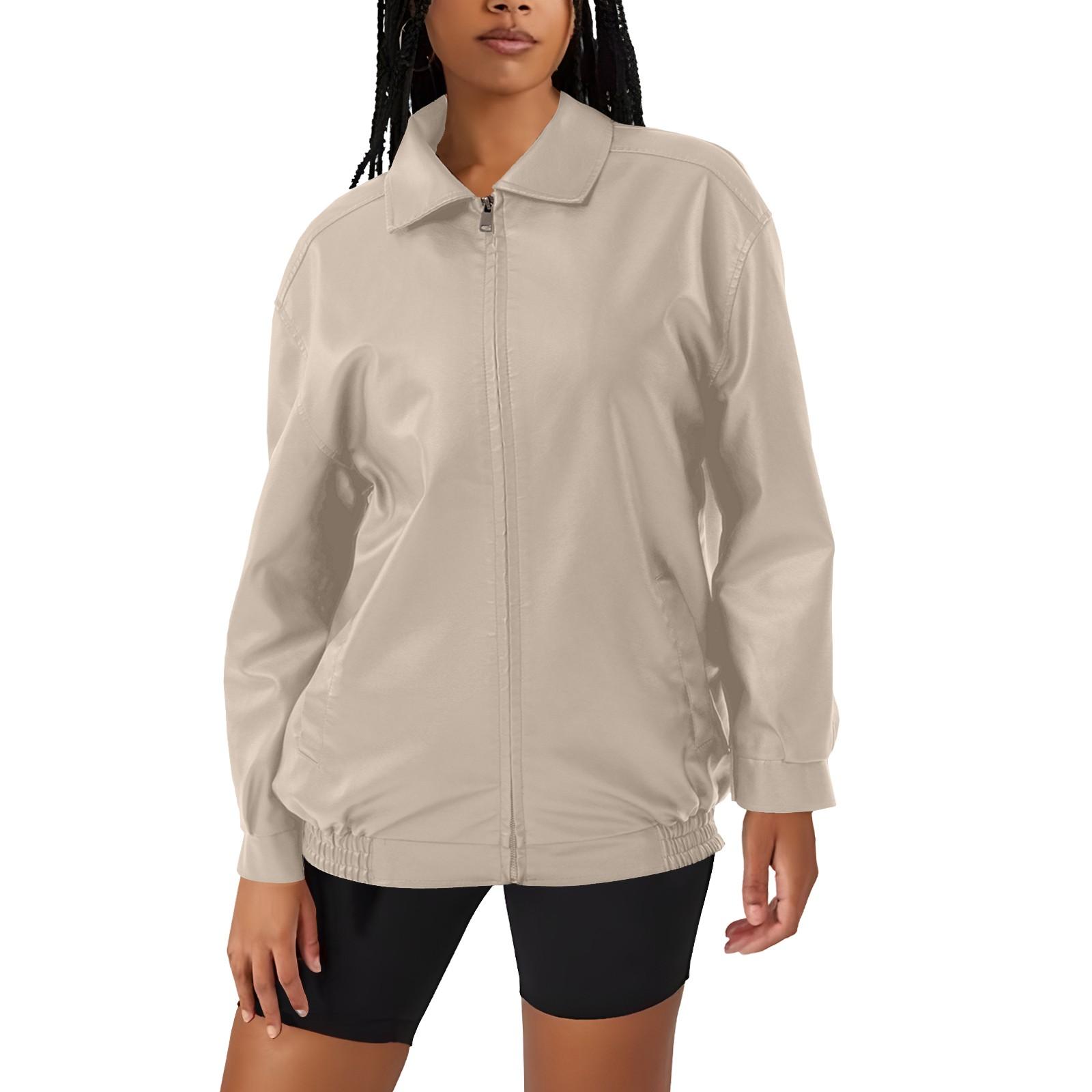 

Женская модная однобортная куртка с длинным рукавом и пряжкой M бежевый