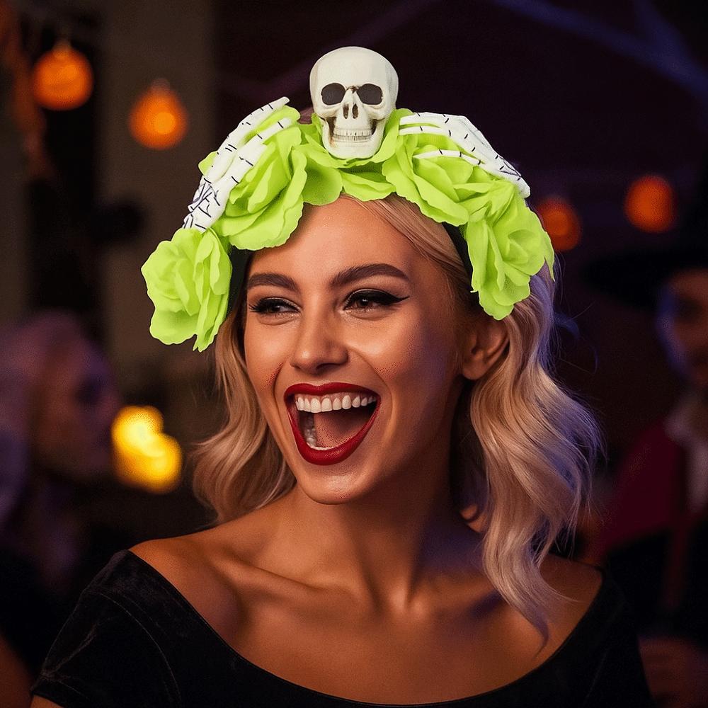 Halloween Decor Halloween Hair Hoop Exaggerated Gothic Flower Hairband  Photography Props