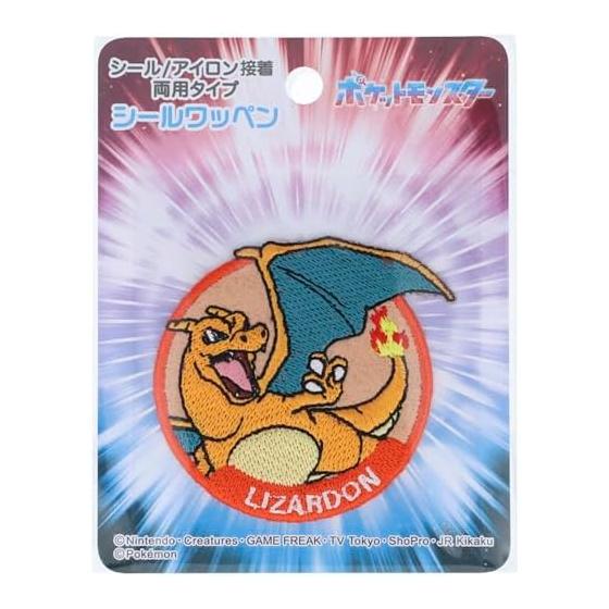 Нашивка-наклейка Inagaki Clothes Pokemon Charizard, двойного назначения (нашивка и наклейка), высота 60 мм x ширина 60 мм, POW006