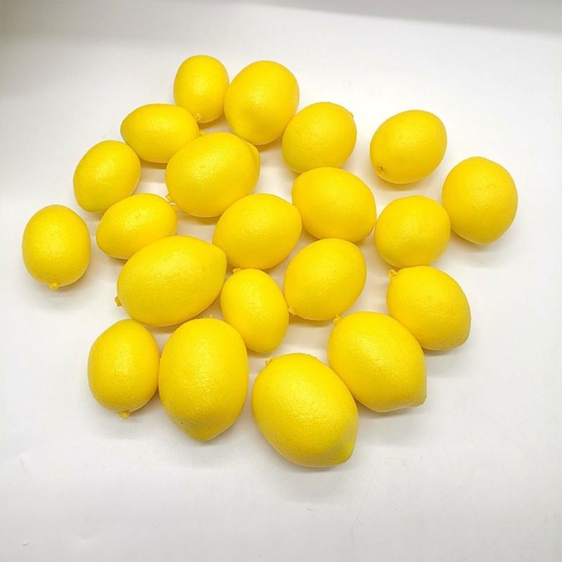 Pack Of 10 Realistic Artificial Lemon Simulation Lemon Fruit Decoration for Kitchen Basket Display Party Decoration