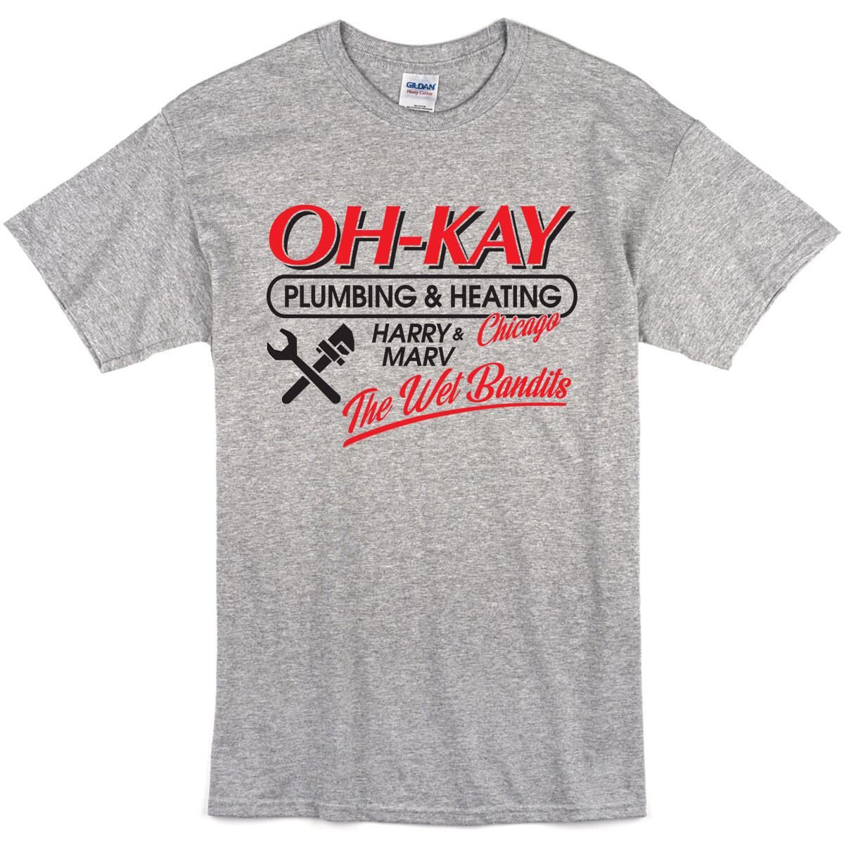 Home Alone Inspired Oh Kay Plumbing T-shirt Retro 90s Christmas Kids Film Movie XXXL