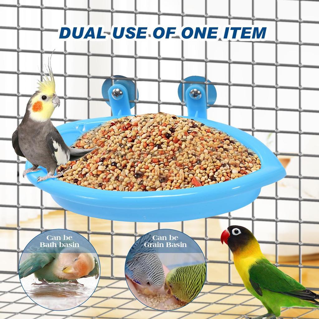 Bird Bath Box: Wall-Mounted Multifunctional Bathroom & Feeder for Parrots