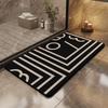 Silt Mold Absorbent Bath Mat, Bathroom Floor Absorbent Foot Mat, Dirt-resistant and Slip-resistant Floor Mat