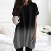 Regular Fit Women T Shirt Short Sleeves Round Neck Pocket Print Tops