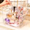 Bingyou Transparent Acrylic Cosmetic Storage Box Desktop Makeup Organizer Staircase Perfume Rack