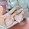 Y2K Trendiges Herz Klappspiegel Schlüsselanhänger Süß Cool Metall Schlüsselanhänger Make-up Mini Spiegel Mode Tasche Anhänger Mädchenhafte Geschenke