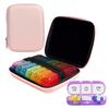 7-Day Weekly Pill Organizer with Zippered PU Pouch Vibrant Rainbow Design Portable Medicine Storage for Vitamins Fish Oil