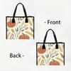 Fall Pumpkin Printed Tote Bag Casual Daily Use Portable Large Capacity Fashion Handbag