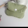 Portable Mini Cash Wallet Solid Color Cotton Cosmetic Bag Soft Lightweight Earphone Bag Women
