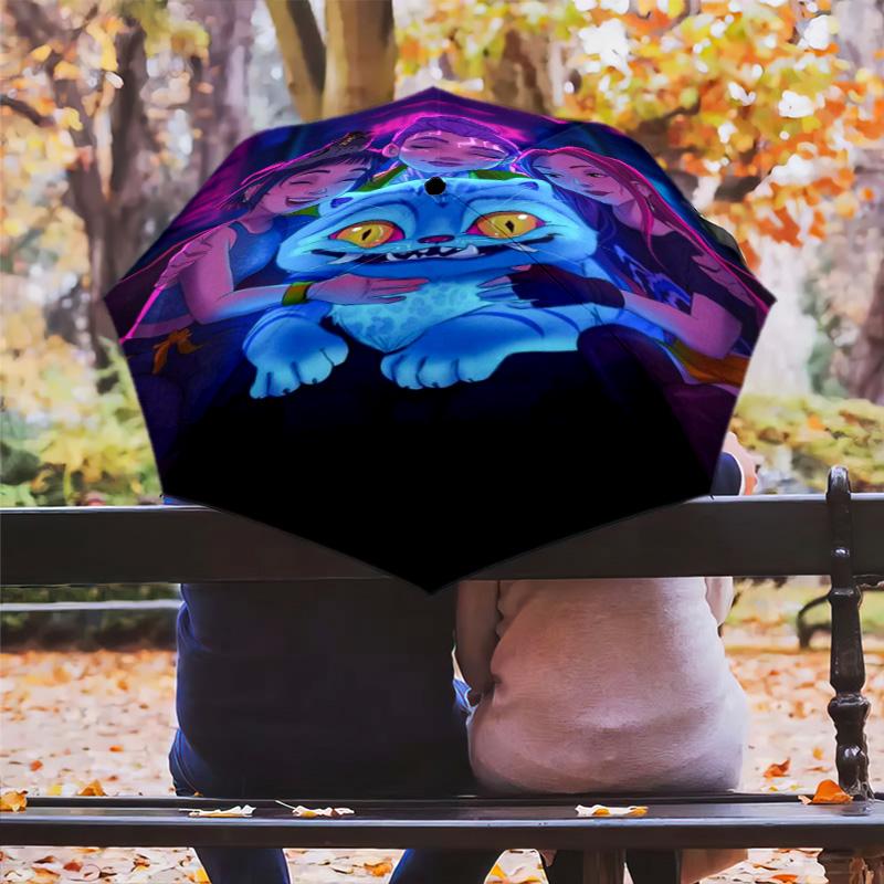 Dynamic Warriors: Action Adventure Folding Umbrella 8 Paraphenoid Bones Travel Three Folds Umbrella Outdoor