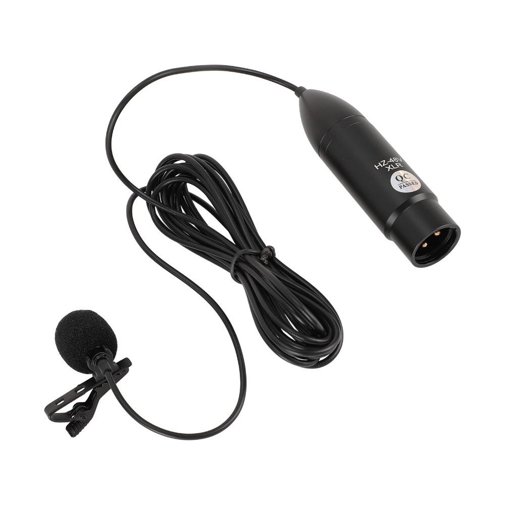 Noise Reduction Lavalier Microphone 48V Phantom Power XLR Lavalier Mic Portable Mono  Multi-Scene