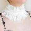 Vintage Renaissances Ruffled Mesh False Collar Victorian Gothic Neck Ruff Shawl Scarf Costume Cosplay Props for Women