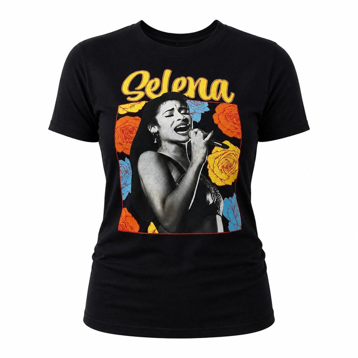 Selena Official Merchandise Mens Graphic Band T Shirt Black Size Small XXXL