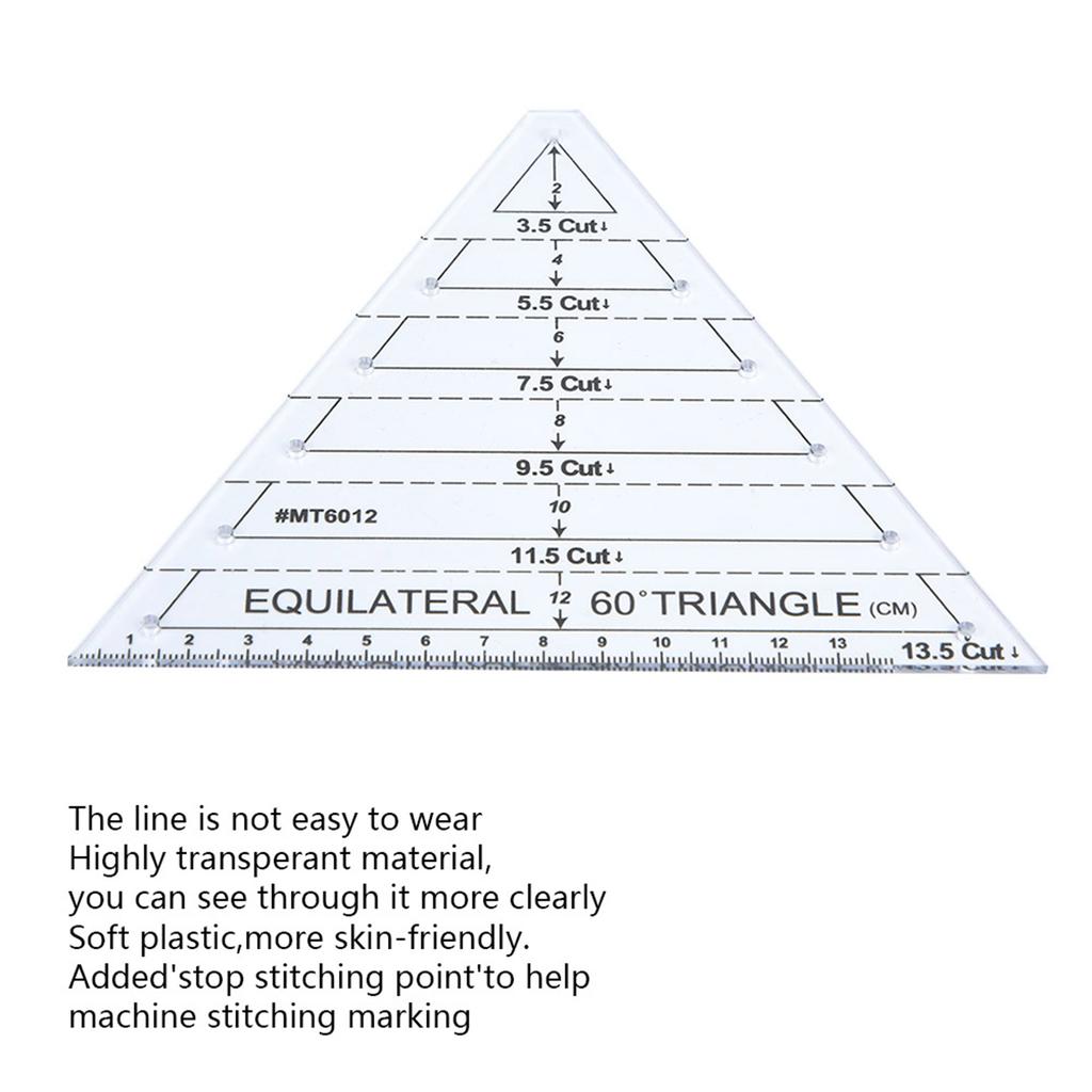 Acrylic Triangle High Transparency Original Scale Tailor maker Ruler for Quilting
