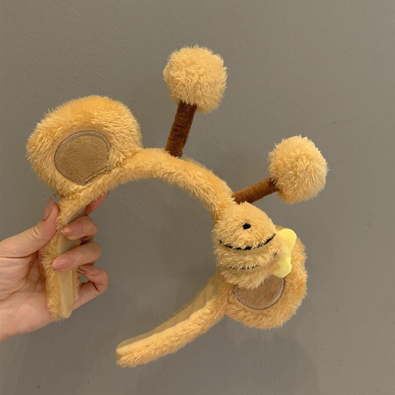 Söta bi-pannband, Djurkreativitet, Plysch tecknade huvudbonader, Supersöta hårnålar för ansiktstvätt, Roliga Po-shower, Pannband