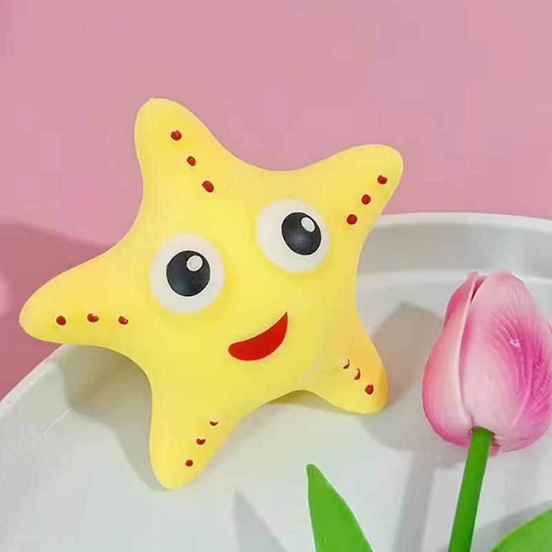 4 Colors Eyed Starfish Squishy Toys Stress Balls Slow Rebound Anxiety Release Sensory Fidget Toy For Adults Kids Party Favors