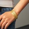 Multi Layer Lines Metal Wide Opening Bangle Exaggerated Opening Irregular Wide Bracelet Greek Style Jewelry Accessories
