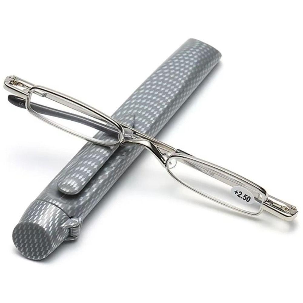 

Mini Presbyopia Eyeglasses Metal Frame Reader Glasses Elegant Reading Glasses for Men and Women +250 срібний