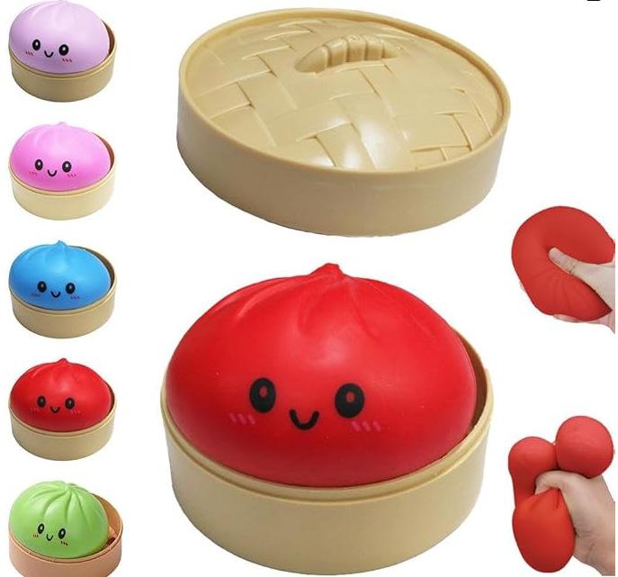 Dumpling Squishies Carries a Soft and Non Stick Hand Squeezing Rebound Toy with You