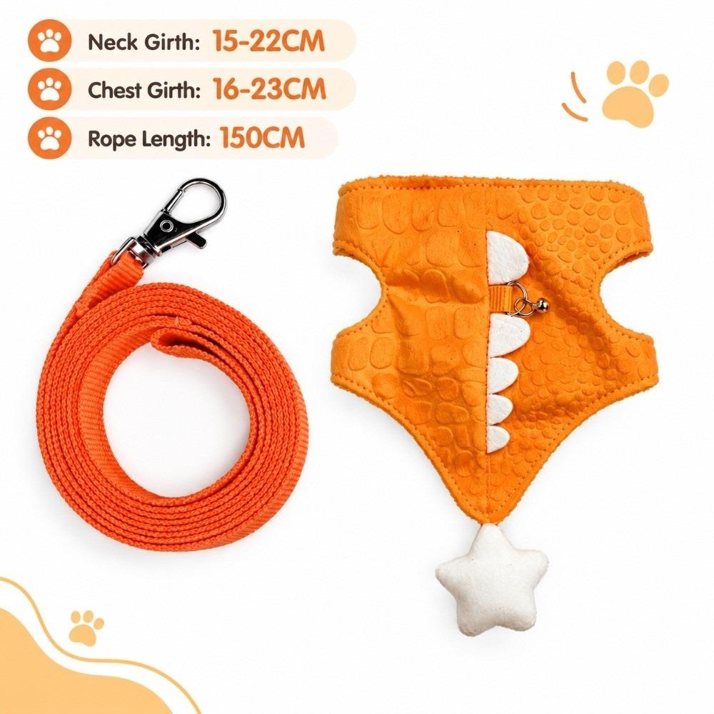 Dinosaur Shape Pet Harness Leash Adjustable Small Pet Harness Chest Strap Harness For Guinea Pig