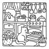 CAT MOMENTS Bold-easy Patterns Coloring Book for Adults Cute Drawing Book Perfect Gift for Party and Birthday