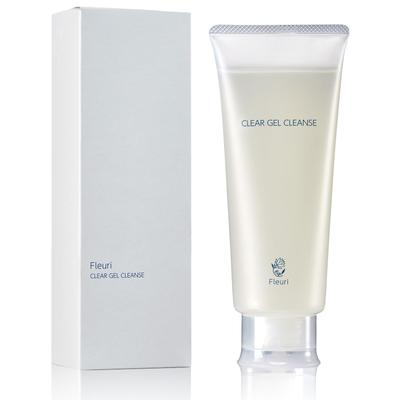 Fleuri Klarer Gel-Reiniger: Make-up-Entferner, Ölfreies Reinigungs-Gel für Poren & Mitesser, Peeling für empfindliche & trockene Haut