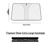 Titanium Silver Sunshade Car Front Windshield Blackout Curtain - Heat Insulation & Sun Protection Cover.