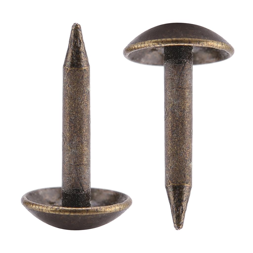 100pcs Thicken Iron Staples Nails Fasteners for Furniture Drum Wooden Door (6 * 12mm)