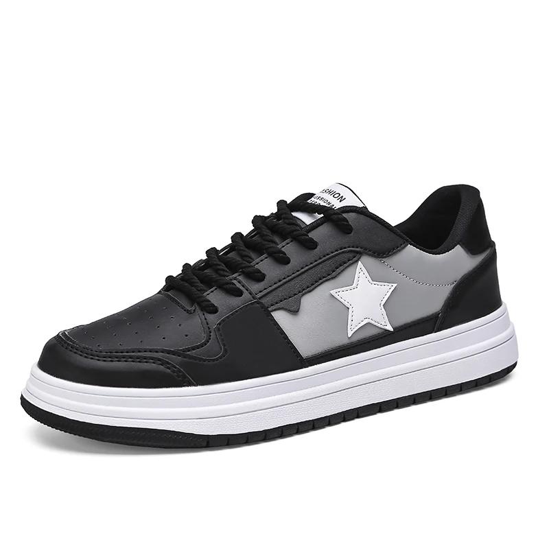 Legitimate Leather Round Foot Men Cheap Original Shoes Casual All For Tourism Spring Autumn Sneakers Sports Fitness Tenid