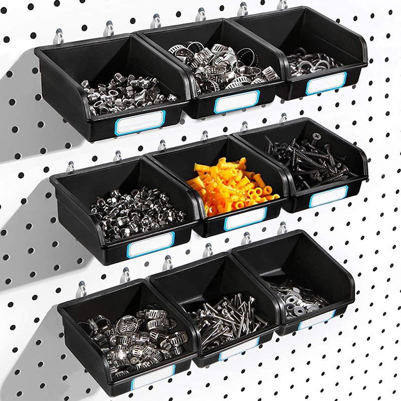 1 Set Effiziente Lochplatten-Aufbewahrungsboxen Mit Haken Praktischer Lochplattenkorb Für Werkstatt Garage Organisationszubehör Werkzeuge