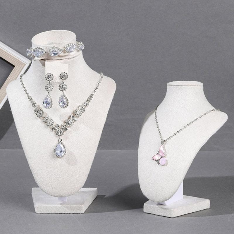 Practical Sturdy Lint Jewelry Bust Stand Small Necklace Display Holder Jewelry Accessory for Trade Show Exhibits