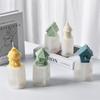 Small House Candle Mold Grass House Rose House Aromatherapy Gypsum Dropping Decoration Silicone Mold