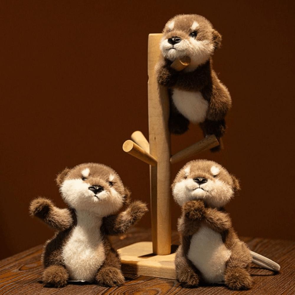 Cute Design Otter Backpack Pendant Soft Material Otter Plush Toy  Kid Birthday Gift