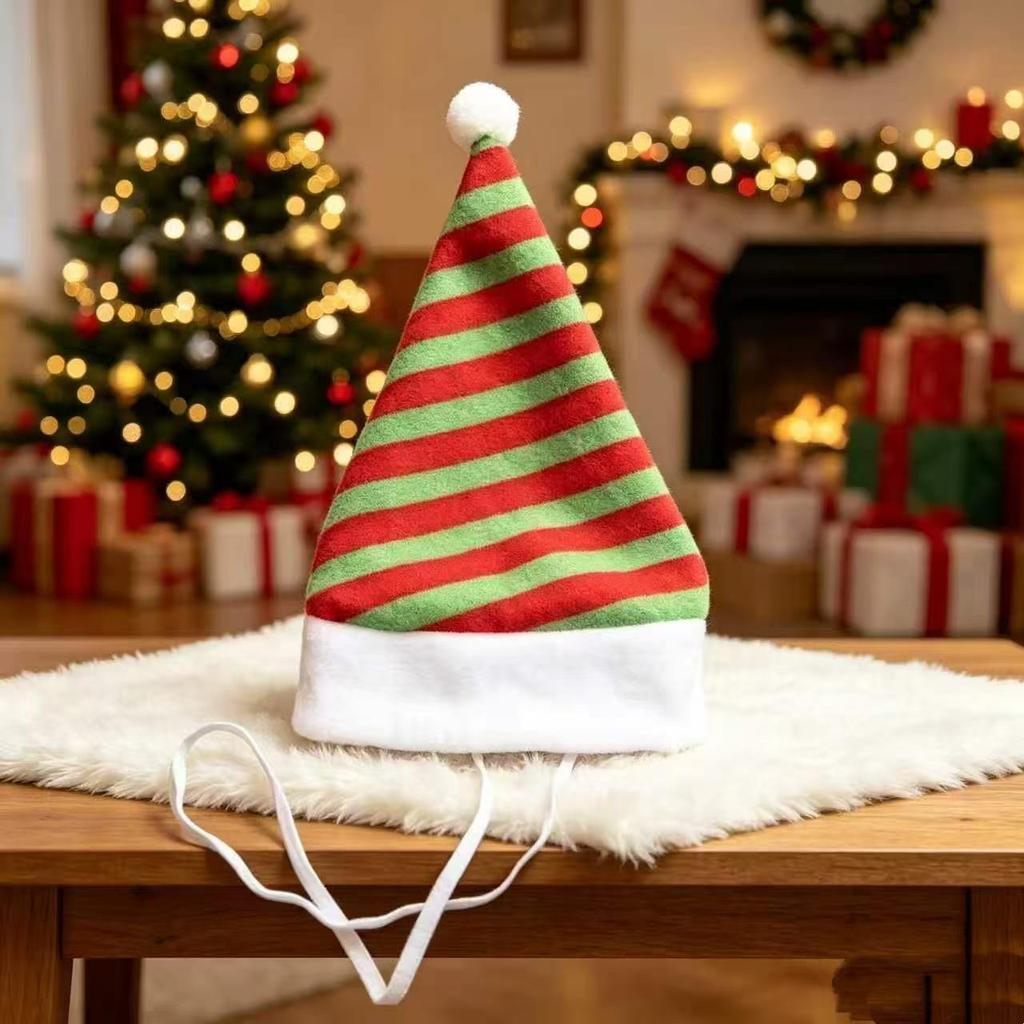 Christmas Pet Plush Hat: Cat and Dog Holiday Red Hat Decoration