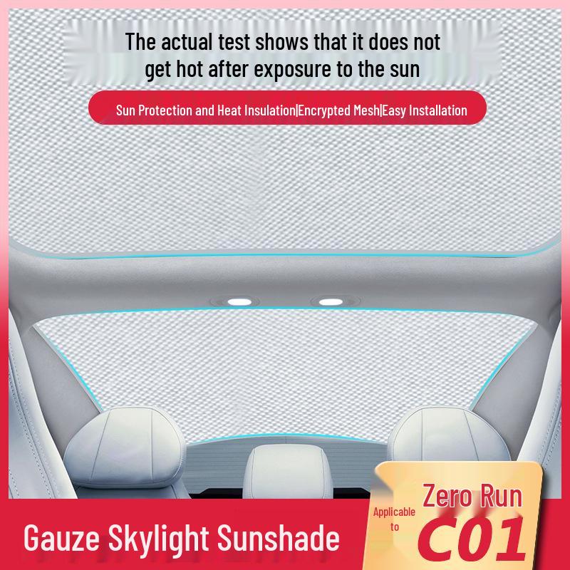 Leapmotor C01 Front & Rear Sunroof Two-Piece Silver-Coated Heat Insulation Sunshade Mesh
