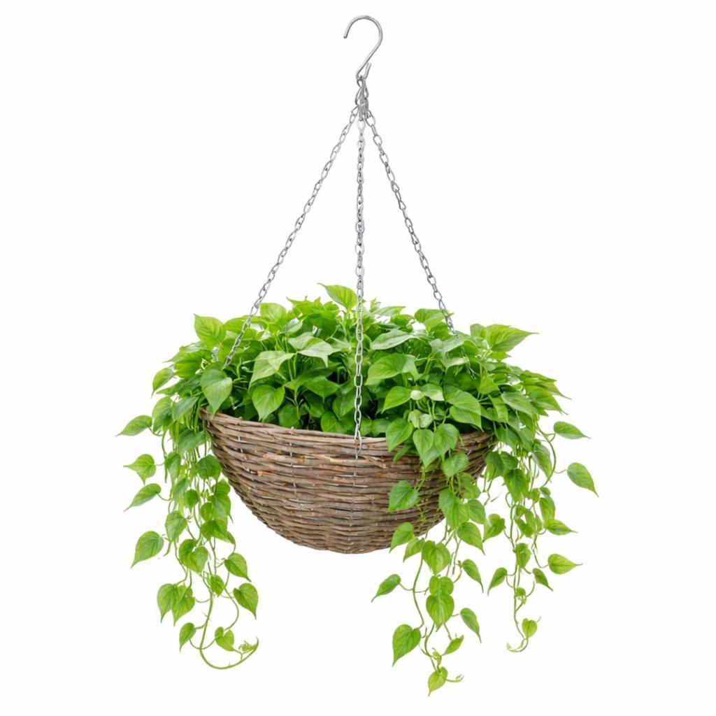 Wiszący Kosz Na Kwiaty Z Wikliny 30 Cm
