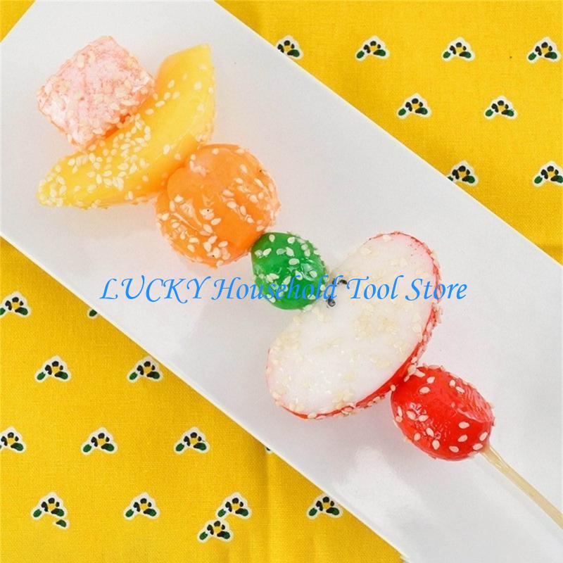 J0MC Realistic Fruit Sugar-Coat Haws Artificial Fruit Artificial Candied Haws for Photography Props Birthday Decortions