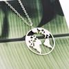 World Map Necklace Earth Day Gift for Best Friends Wanderlust Personalized Outdoor Necklaces