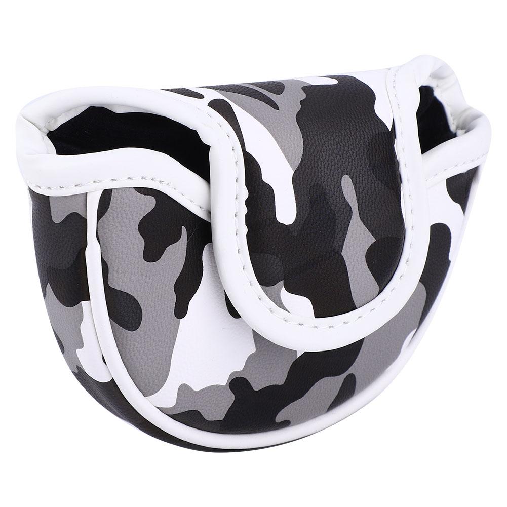 PU Leather Camouflage Semicircular Waterproof Magnetic Buckle Golf Putter Head Cover Club Headcovers