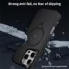 For iPhone 16 Pro Max Phone Case with Magnetic Kickstand TPU+PC Carbon Fiber Back Cover