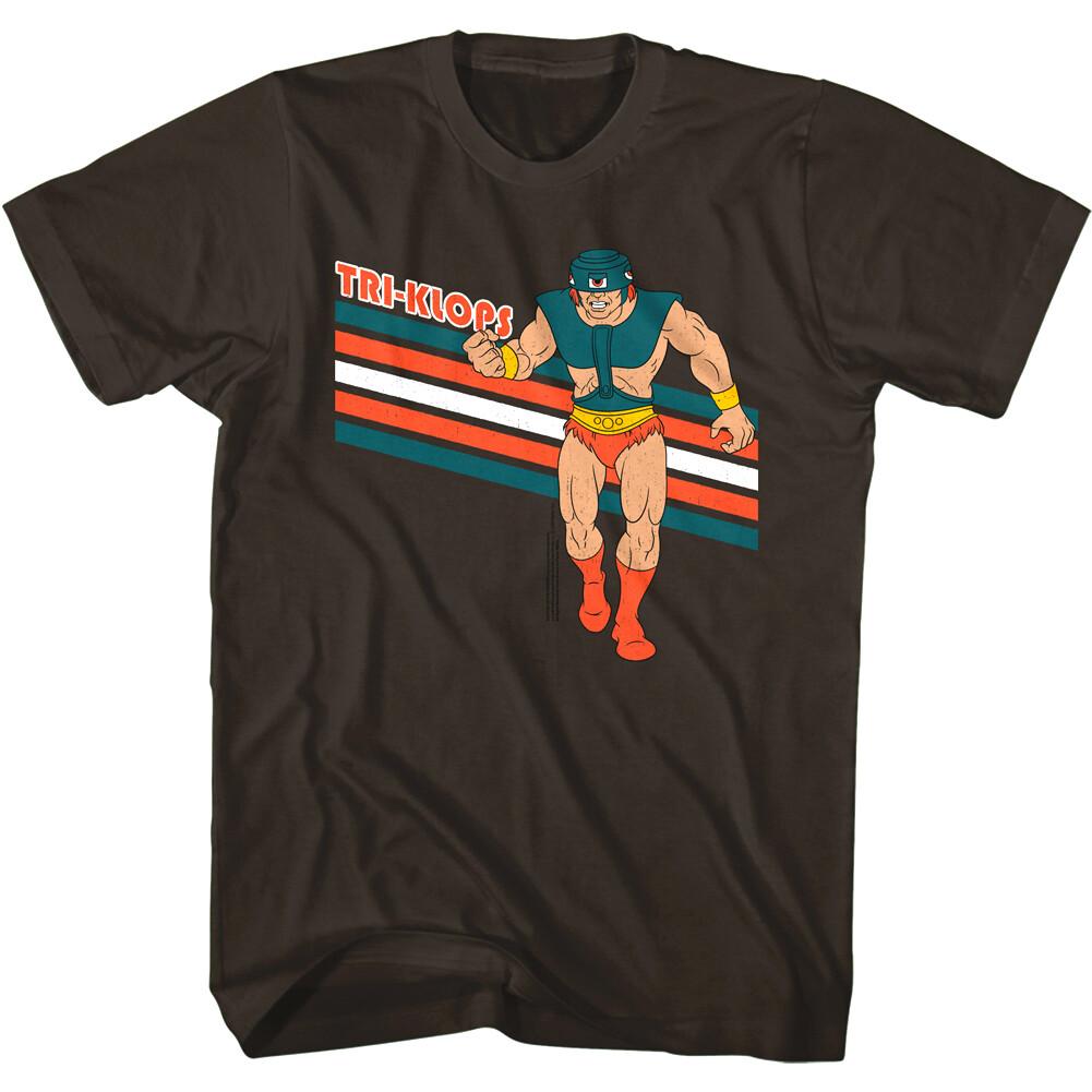 Masters of the Universe Tri-Klops Retro Stripes Men T Shirt Skeletor Evil Top XXXL