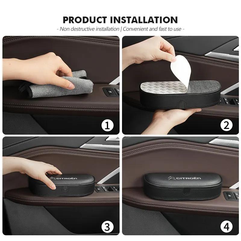 Car Door Arm Rest Storage Box Adjustable Height Elbow Support For Citroen C5 C1 C2 C6 C4L DS3 DS4 DS5 C-Elysee Grand Berlingo