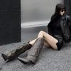 Pointed thin heel boots summer new retro high heel trouser boots niche versatile thin fashion boots women